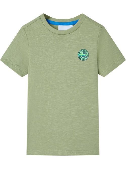T-shirt enfant 100% coton imprimé requin col rond manches courtes - vidaxl - Kiabi T-shirt enfant 100% coton imprimé requin col rond manches courtes - vidaxl - Kiabi