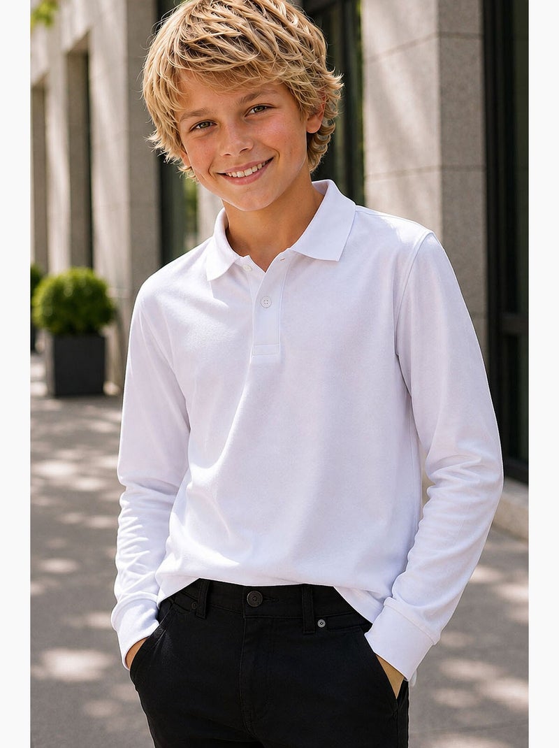 T-shirt enfant à col rond tommy Noir Blanc - Kiabi
