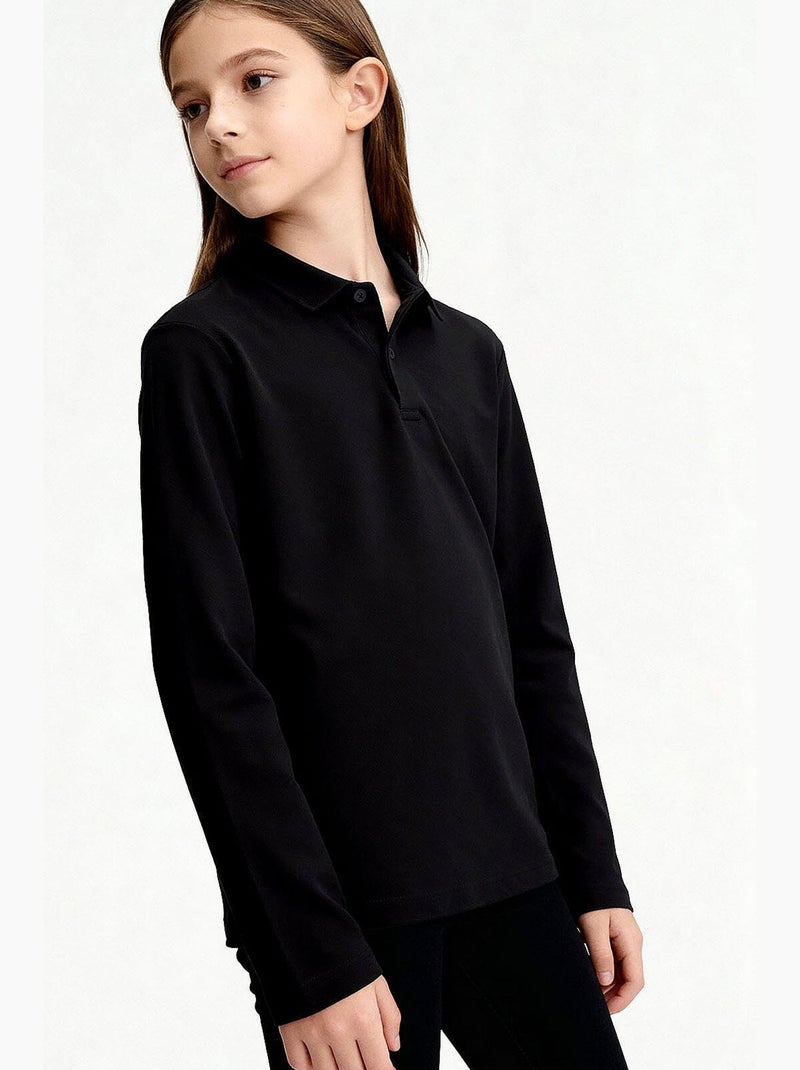 T-shirt enfant à col rond tommy Noir Vert - Kiabi