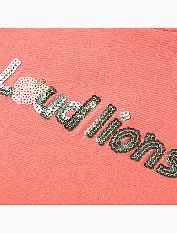T-shirt enfant à manches cap et lettres brodées à sequins - vidaxl