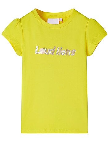 T-shirt enfant à manches cap et lettres brodées à sequins - vidaxl