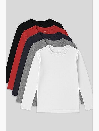 T-shirt enfant à manches longues col rond tommy