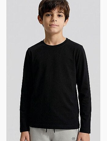 T-shirt enfant à manches longues col rond tommy