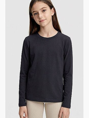 T-shirt enfant à manches longues col rond tommy