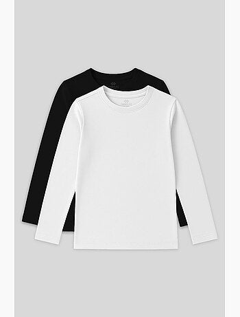 T-shirt enfant à manches longues col rond tommy
