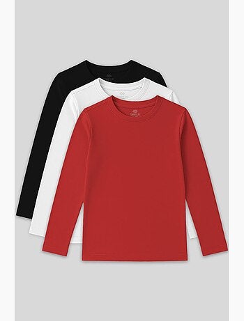 T-shirt enfant à manches longues col rond tommy