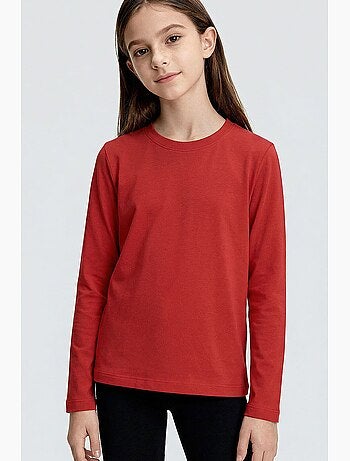 T-shirt enfant à manches longues col rond tommy