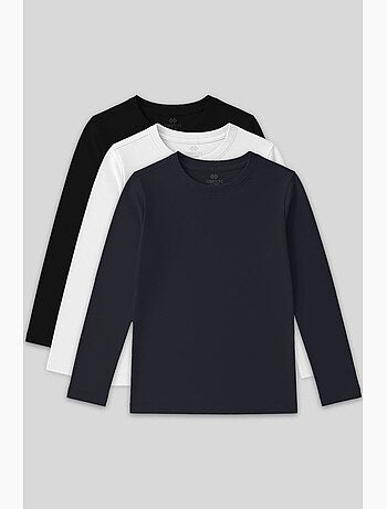 T-shirt enfant à manches longues col rond tommy