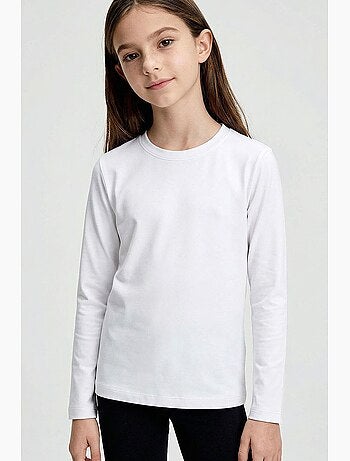 T-shirt enfant à manches longues col rond tommy