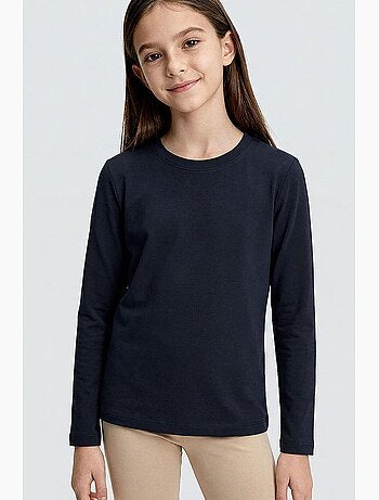 T-shirt enfant à manches longues col rond tommy