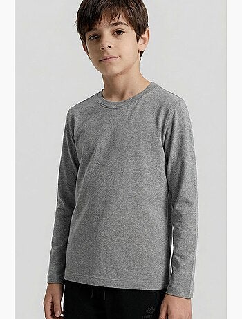 T-shirt enfant à manches longues col rond tommy