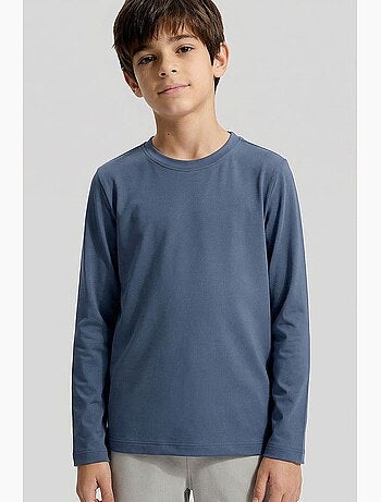 T-shirt enfant à manches longues col rond tommy