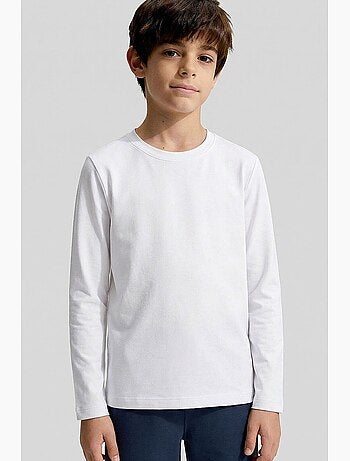 T-shirt enfant à manches longues col rond tommy