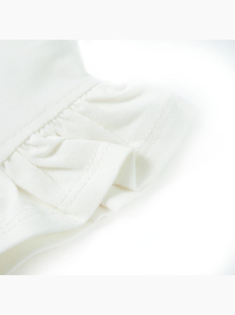 T-shirt enfant à manches volantées et imprimé pailleté - vidaxl Blanc - Kiabi