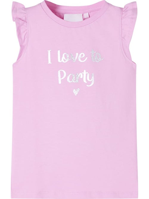 T-shirt enfant à manches volantées et imprimé pailleté - vidaxl - Kiabi T-shirt enfant à manches volantées et imprimé pailleté - vidaxl - Kiabi