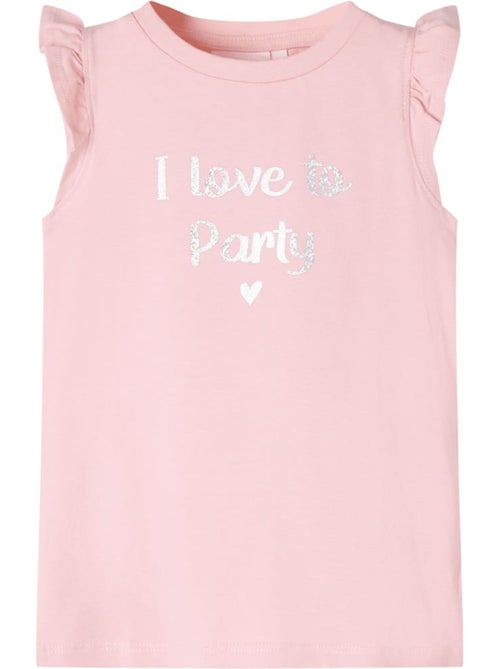 T-shirt enfant à manches volantées et imprimé pailleté - vidaxl - Kiabi T-shirt enfant à manches volantées et imprimé pailleté - vidaxl - Kiabi