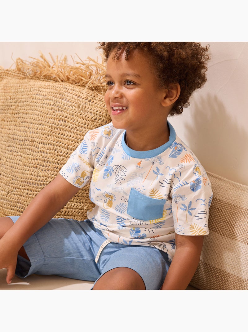 T-shirt enfant Biscarosse Bleu - Kiabi
