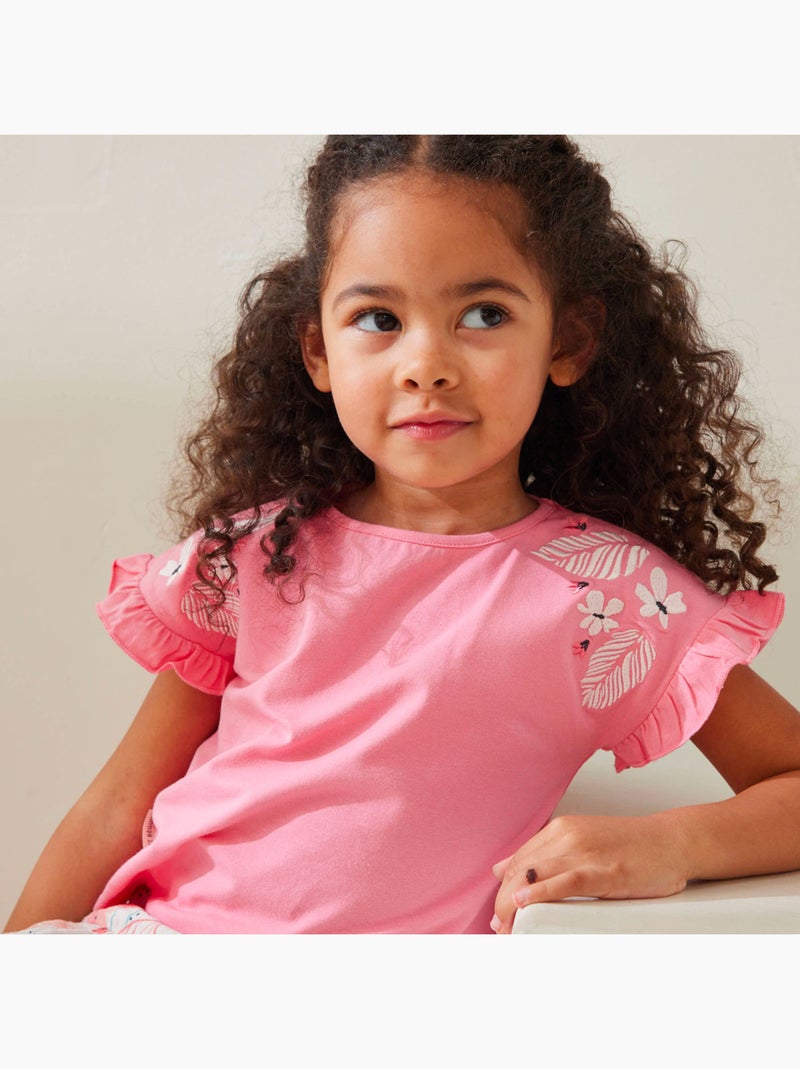 T-shirt enfant Caraïbes Rose - Kiabi