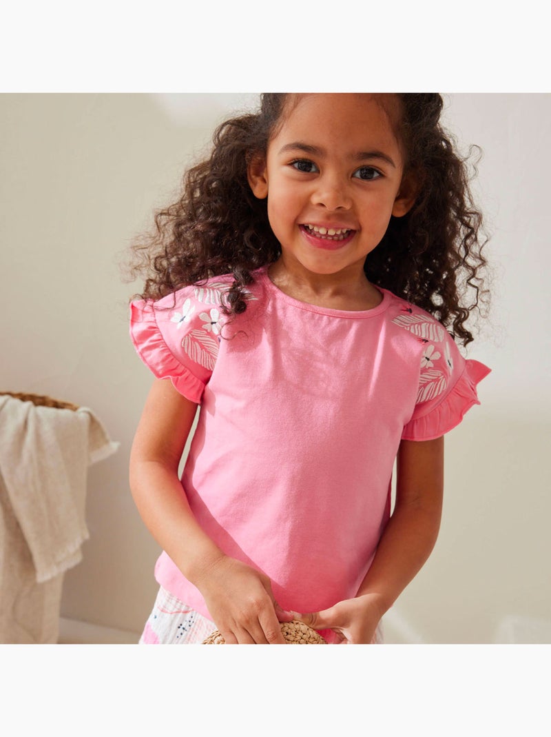T-shirt enfant Caraïbes Rose - Kiabi