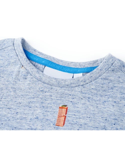 T-shirt enfant col rond coton mélangé imprimé dinosaures - vidaxl - Kiabi