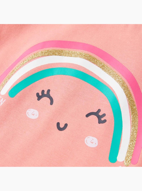 T-shirt enfant col rond imprimé arc-en-ciel souriant - vidaxl - Kiabi T-shirt enfant col rond imprimé arc-en-ciel souriant - vidaxl - Kiabi