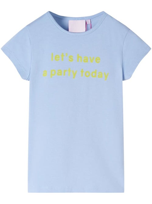 T-shirt enfant col rond manches courtes coton élasthanne imprimé - vidaxl - Kiabi T-shirt enfant col rond manches courtes coton élasthanne imprimé - vidaxl - Kiabi