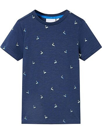 T-shirt enfant col rond manches courtes imprimé scooters - vidaxl