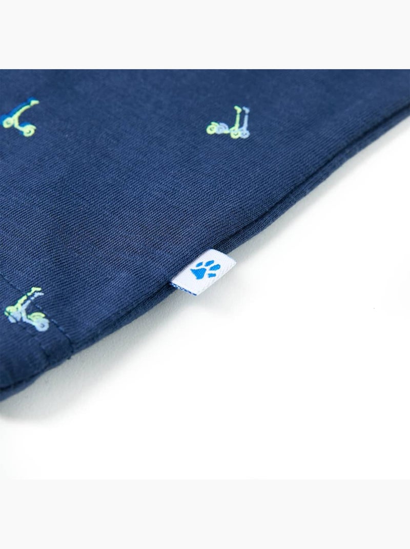 T-shirt enfant col rond manches courtes imprimé scooters - vidaxl Bleu foncé - Kiabi