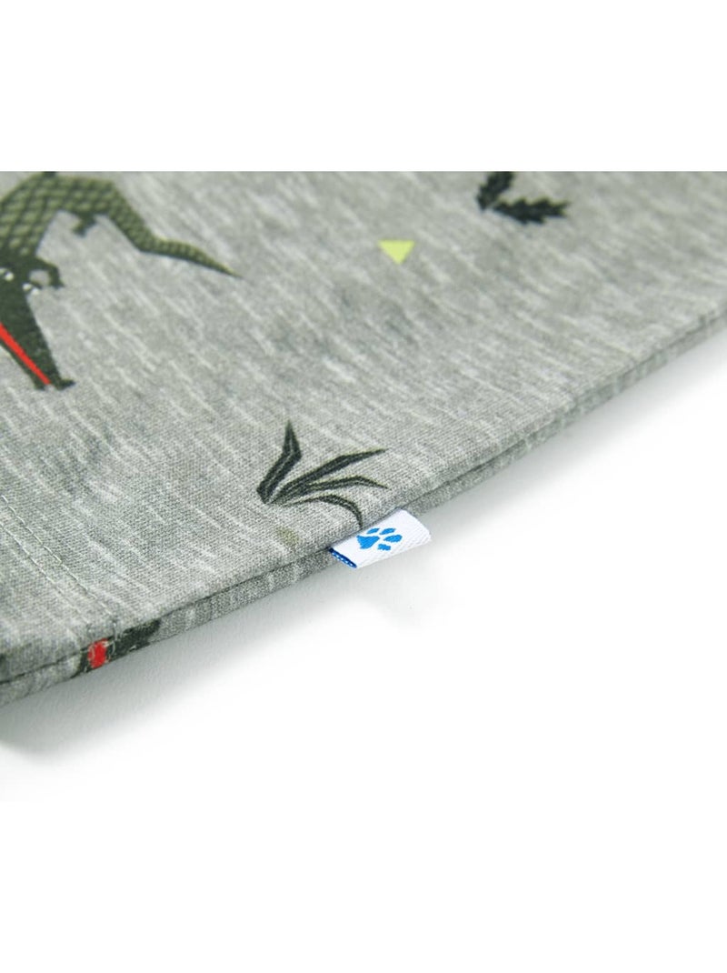 T-shirt enfant coton 100% col rond imprimé crocodile clair - vidaxl Gris - Kiabi