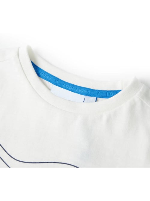 T-shirt enfant coton 100% col rond imprimé requin dans la mer - vidaxl - Kiabi T-shirt enfant coton 100% col rond imprimé requin dans la mer - vidaxl - Kiabi