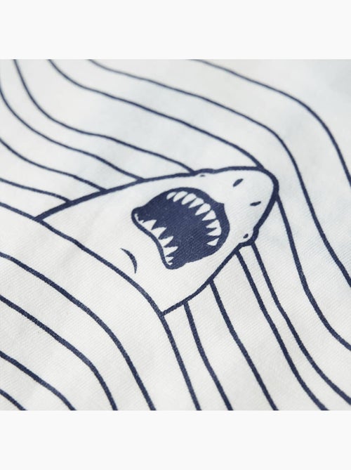 T-shirt enfant coton 100% col rond imprimé requin dans la mer - vidaxl - Kiabi T-shirt enfant coton 100% col rond imprimé requin dans la mer - vidaxl - Kiabi