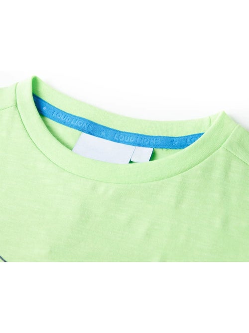 T-shirt enfant coton 100% col rond imprimé requin dans la mer - vidaxl - Kiabi T-shirt enfant coton 100% col rond imprimé requin dans la mer - vidaxl - Kiabi