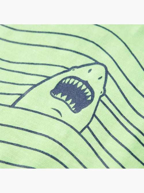 T-shirt enfant coton 100% col rond imprimé requin dans la mer - vidaxl - Kiabi T-shirt enfant coton 100% col rond imprimé requin dans la mer - vidaxl - Kiabi