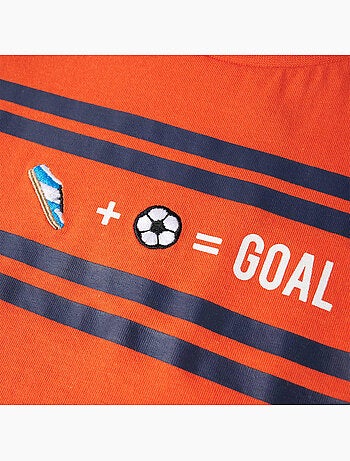 T-shirt enfant coton 100% col rond manches courtes goal - vidaxl