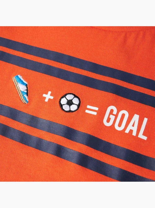 T-shirt enfant coton 100% col rond manches courtes goal - vidaxl - Kiabi