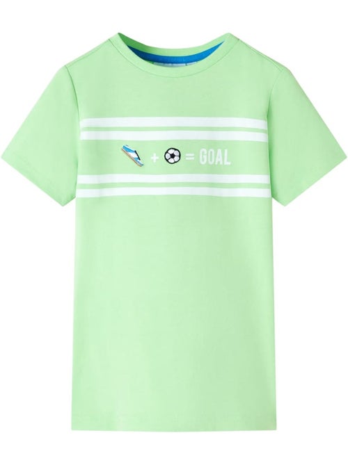 T-shirt enfant coton 100% col rond manches courtes goal - vidaxl - Kiabi T-shirt enfant coton 100% col rond manches courtes goal - vidaxl - Kiabi