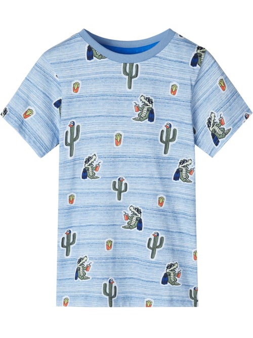 T-shirt enfant coton 100% imprimé crocodile cartoon manches courtes - vidaxl - Kiabi