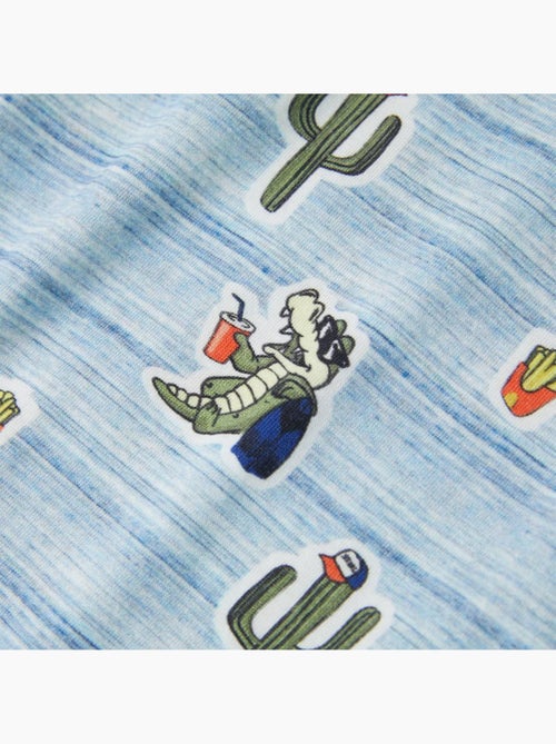T-shirt enfant coton 100% imprimé crocodile cartoon manches courtes - vidaxl - Kiabi
