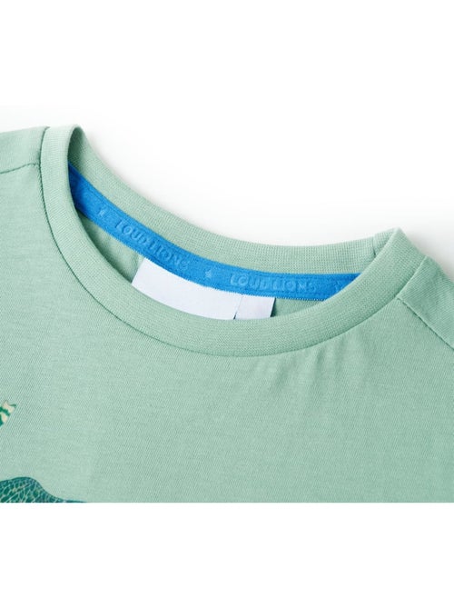 T-shirt enfant coton 100% imprimé éléphant col rond manches courtes - vidaxl - Kiabi