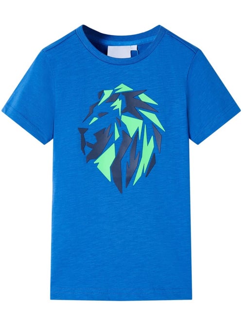 T-shirt enfant coton 100% imprimé lion manches courtes - vidaxl - Kiabi T-shirt enfant coton 100% imprimé lion manches courtes - vidaxl - Kiabi