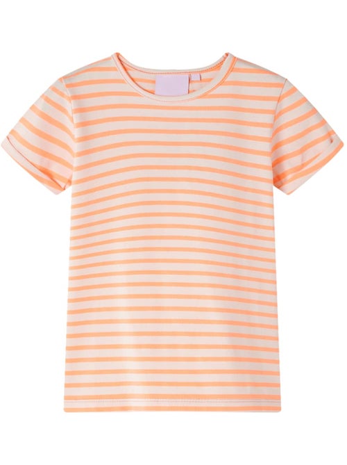 T-shirt enfant coton 95% élasthanne rayures - vidaxl - Kiabi T-shirt enfant coton 95% élasthanne rayures - vidaxl - Kiabi