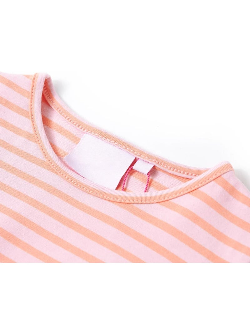 T-shirt enfant coton 95% élasthanne rayures - vidaxl Rose - Kiabi