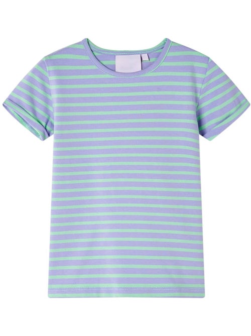 T-shirt enfant coton 95% élasthanne rayures - vidaxl - Kiabi T-shirt enfant coton 95% élasthanne rayures - vidaxl - Kiabi