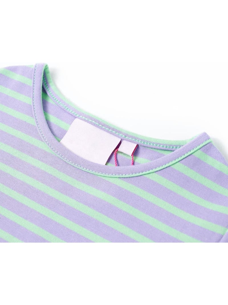 T-shirt enfant coton 95% élasthanne rayures - vidaxl Vert - Kiabi