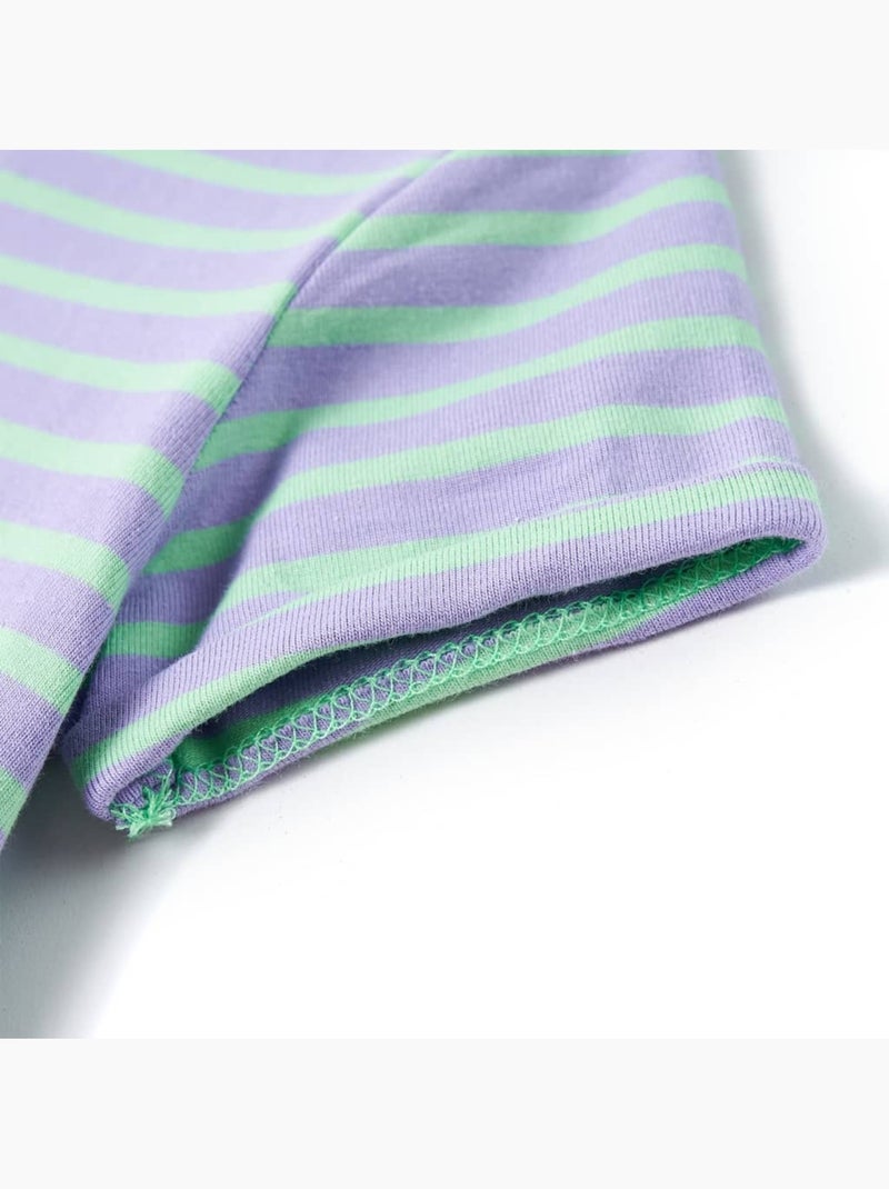 T-shirt enfant coton 95% élasthanne rayures - vidaxl Vert - Kiabi
