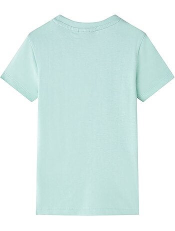 T-shirt enfant coton clair imprimé vélo col rond manches courtes - vidaxl