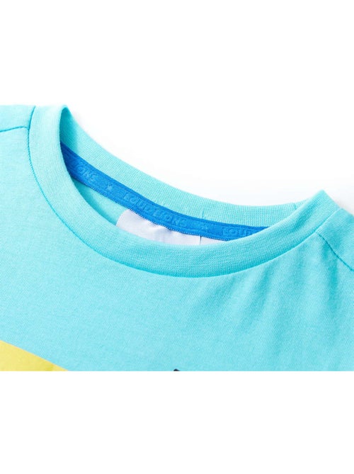 T-shirt enfant coton col rond côtelé rayures vélos imprimé - vidaxl - Kiabi T-shirt enfant coton col rond côtelé rayures vélos imprimé - vidaxl - Kiabi