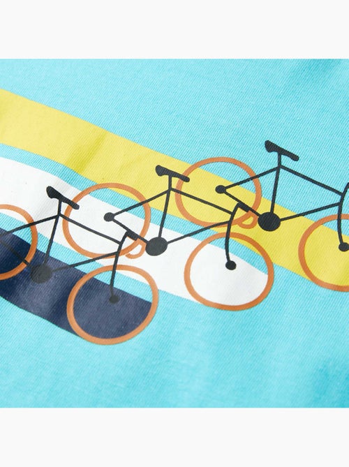 T-shirt enfant coton col rond côtelé rayures vélos imprimé - vidaxl - Kiabi T-shirt enfant coton col rond côtelé rayures vélos imprimé - vidaxl - Kiabi