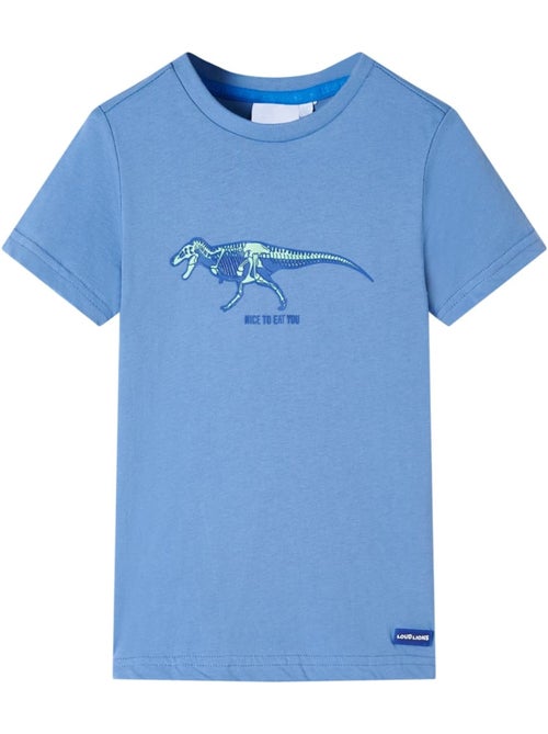T-shirt enfant coton col rond dinosaure clair - vidaxl - Kiabi