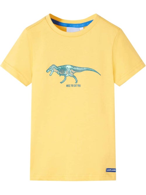 T-shirt enfant coton col rond dinosaure clair - vidaxl - Kiabi